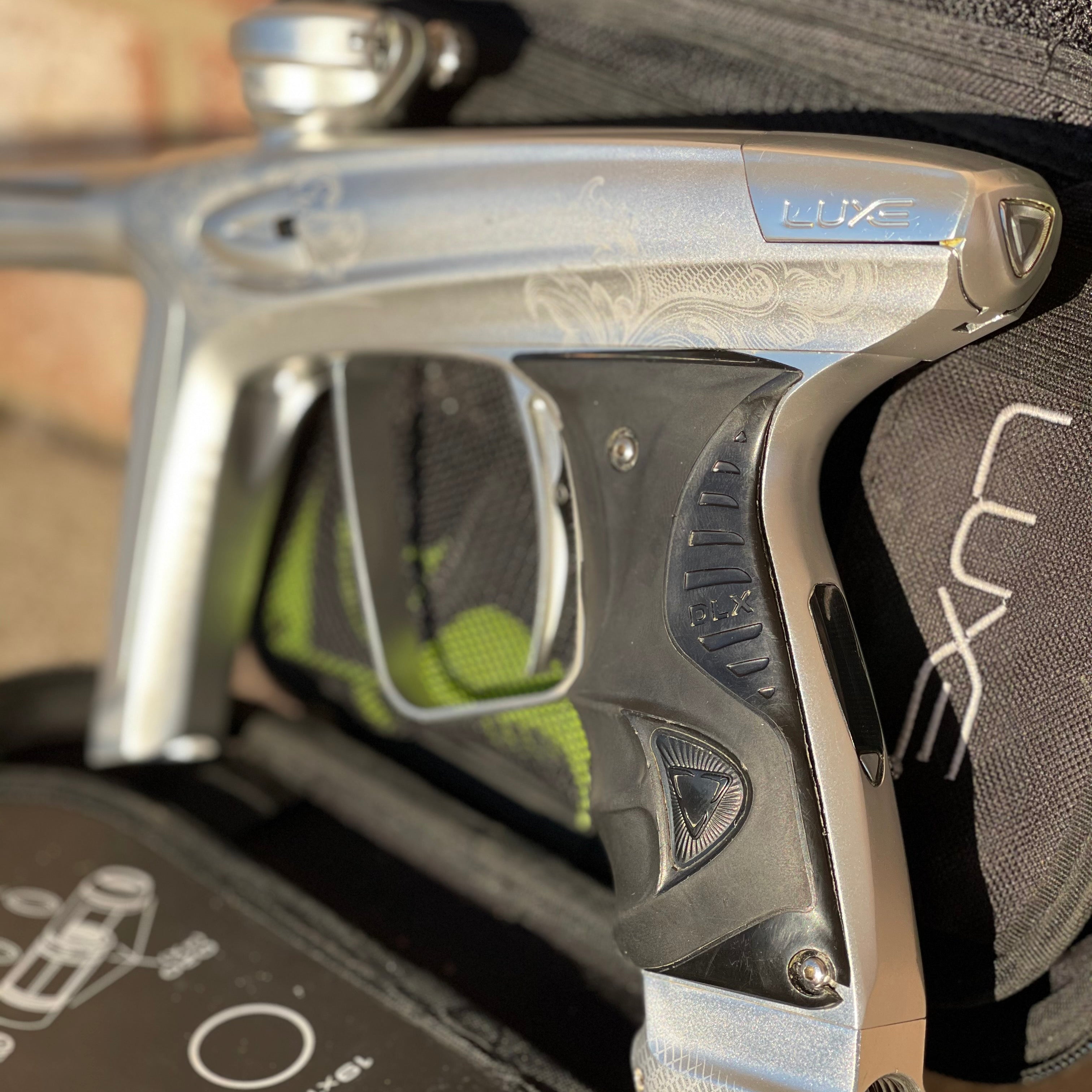 Used DLX Luxe Ice Paintball Gun - Silver w/ Laser Engraving