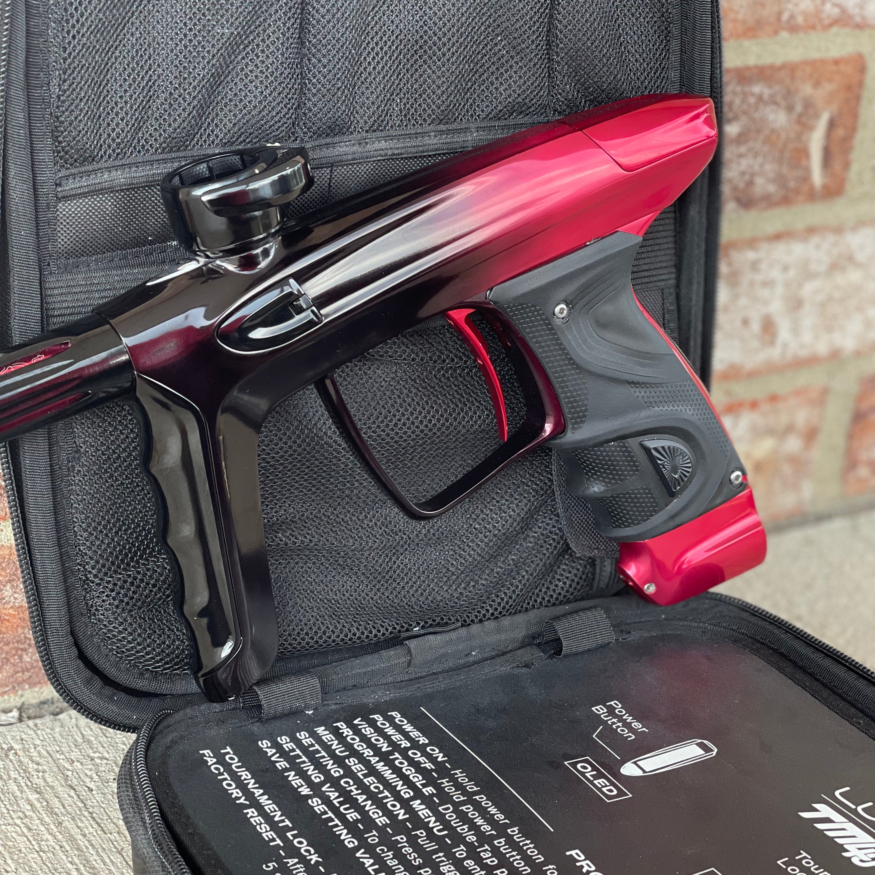 Used DLX Luxe TM40 Paintball Gun - LE Polished Red/Black Fade