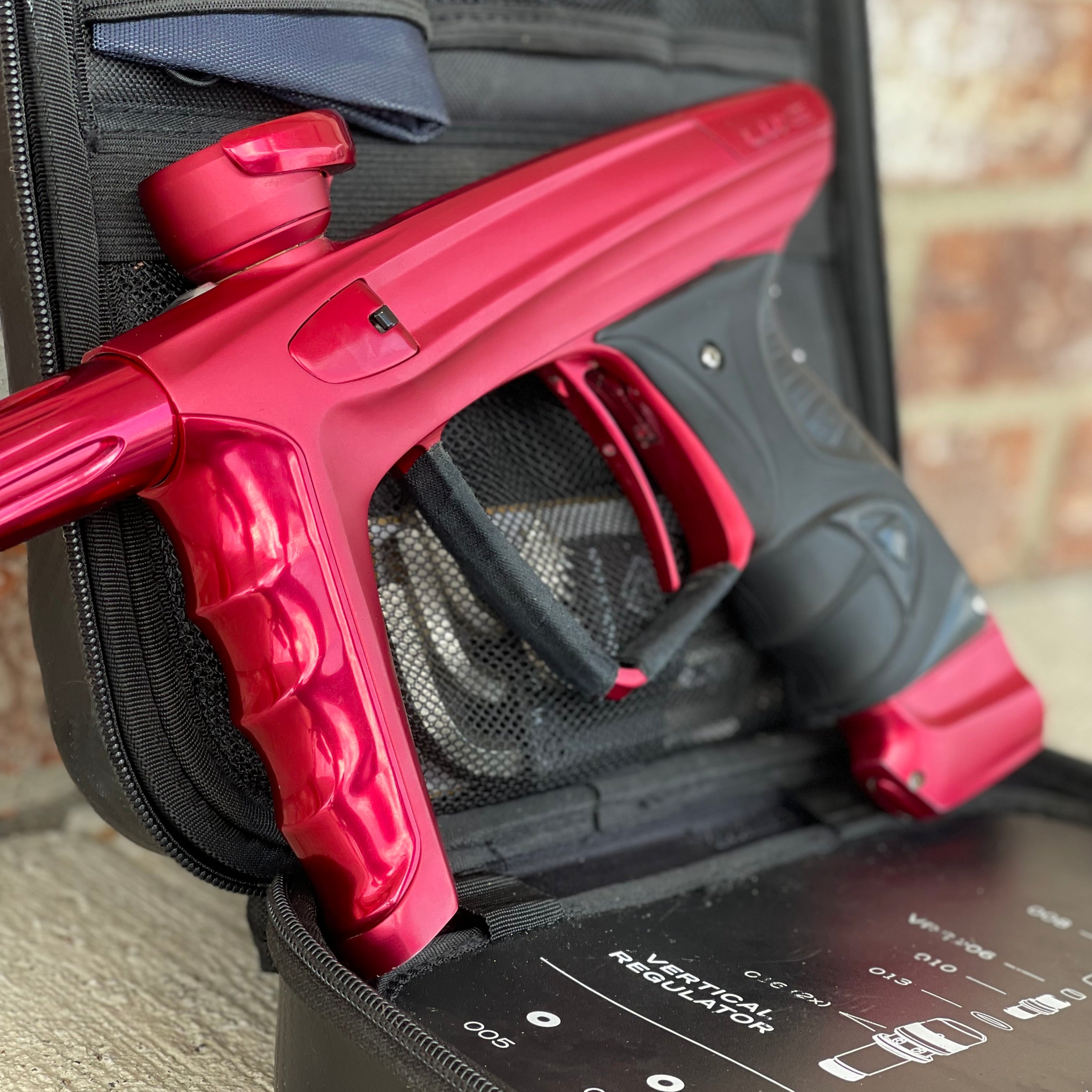 Used DLX Luxe X Paintball Gun - Dust Red / Gloss Red