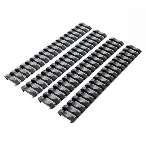 Low Profile Tactical RIS Rail Cover (4x) (Black)
