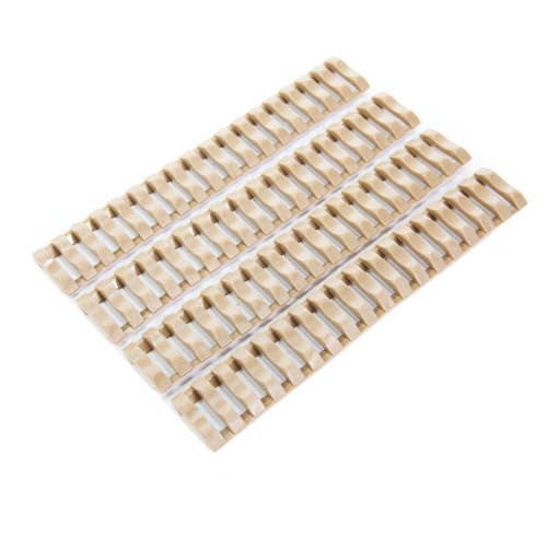 Low Profile Tactical RIS Rail Cover (4x) (Tan)