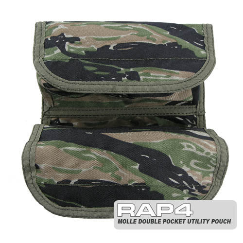 Small Double Utility Pouch Tiger Stripe