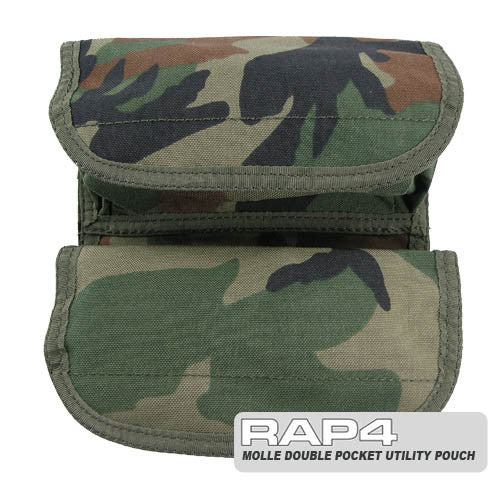 Small Double Utility Pouch Woodland