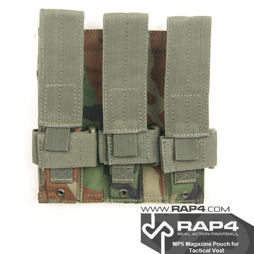 Triple MP5 Magazine Pouch Woodland