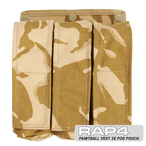 Triple Pod Pouch for Strikeforce/Tactical Ten Vest British DPM Desert