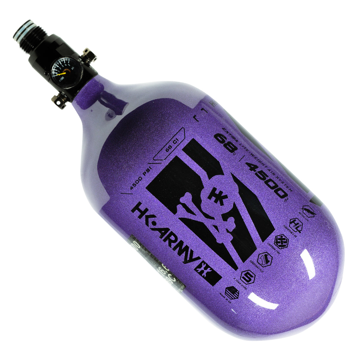 HK Army "Extra Lite" Carbon Fiber Tank - Standard Reg - Slash - 68/4500 PSI - Metallic Purple/Black