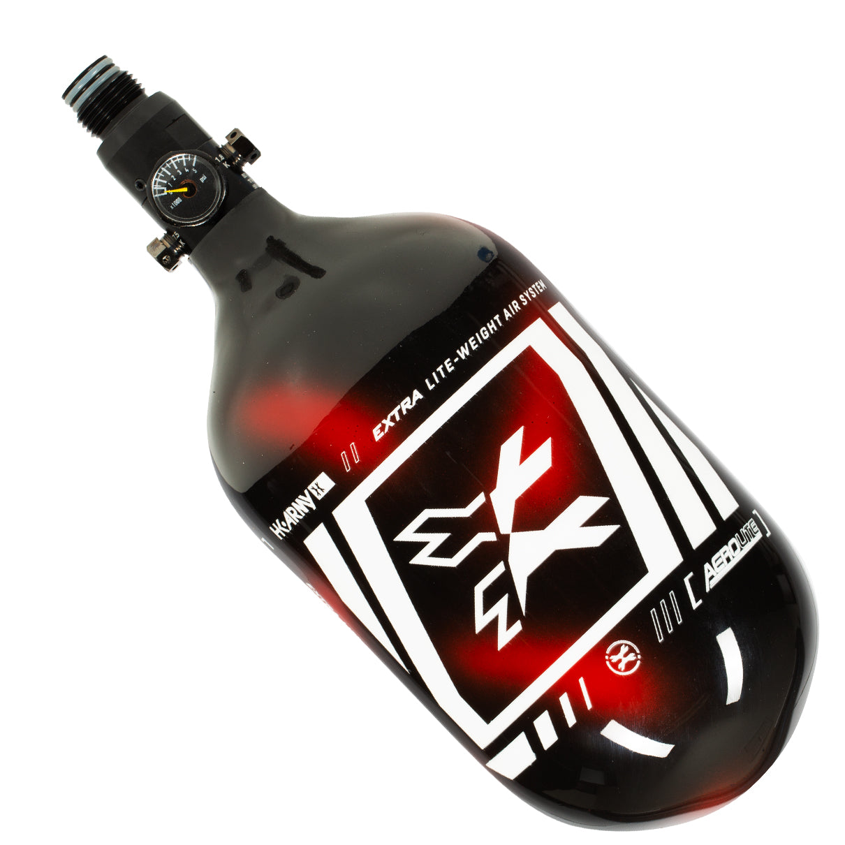 HK Army Aerolite "EXTRA LITE" Slash Tank w/ Standard Reg - 68ci / 4500psi - Stripe Lava