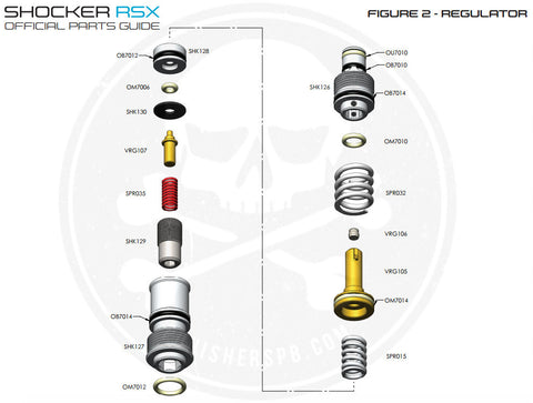 SP Shocker RSX Regulator Parts List - Pick The Part You Need!