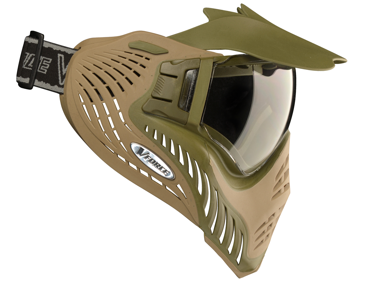 V-Force Profiler Paintball Mask - Dual Olive Drab / Tan