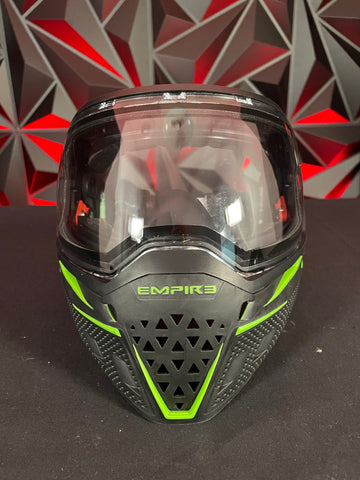 Used Empire EVS Paintball Mask - Black/Green w/ 2 lenses