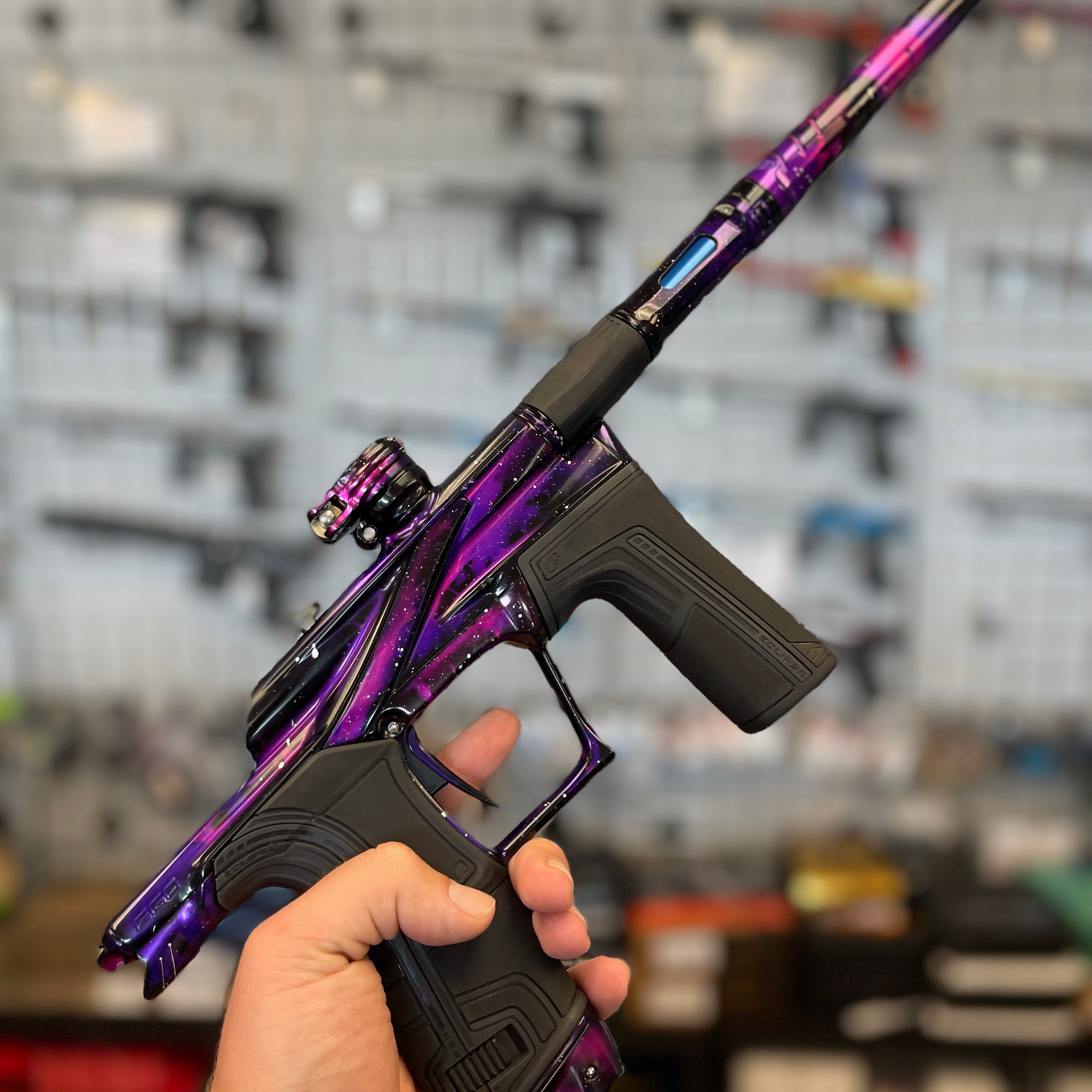 Planet Eclipse Ego LV2 ULTIMATE Paintball Gun - LE Polished Pink/Purple Nebula