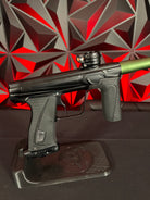 Used Planet Eclipse Gtek 180R Paintball Gun - Black w/Vyper Green Barrel Back & Infamous Deuce Trigger