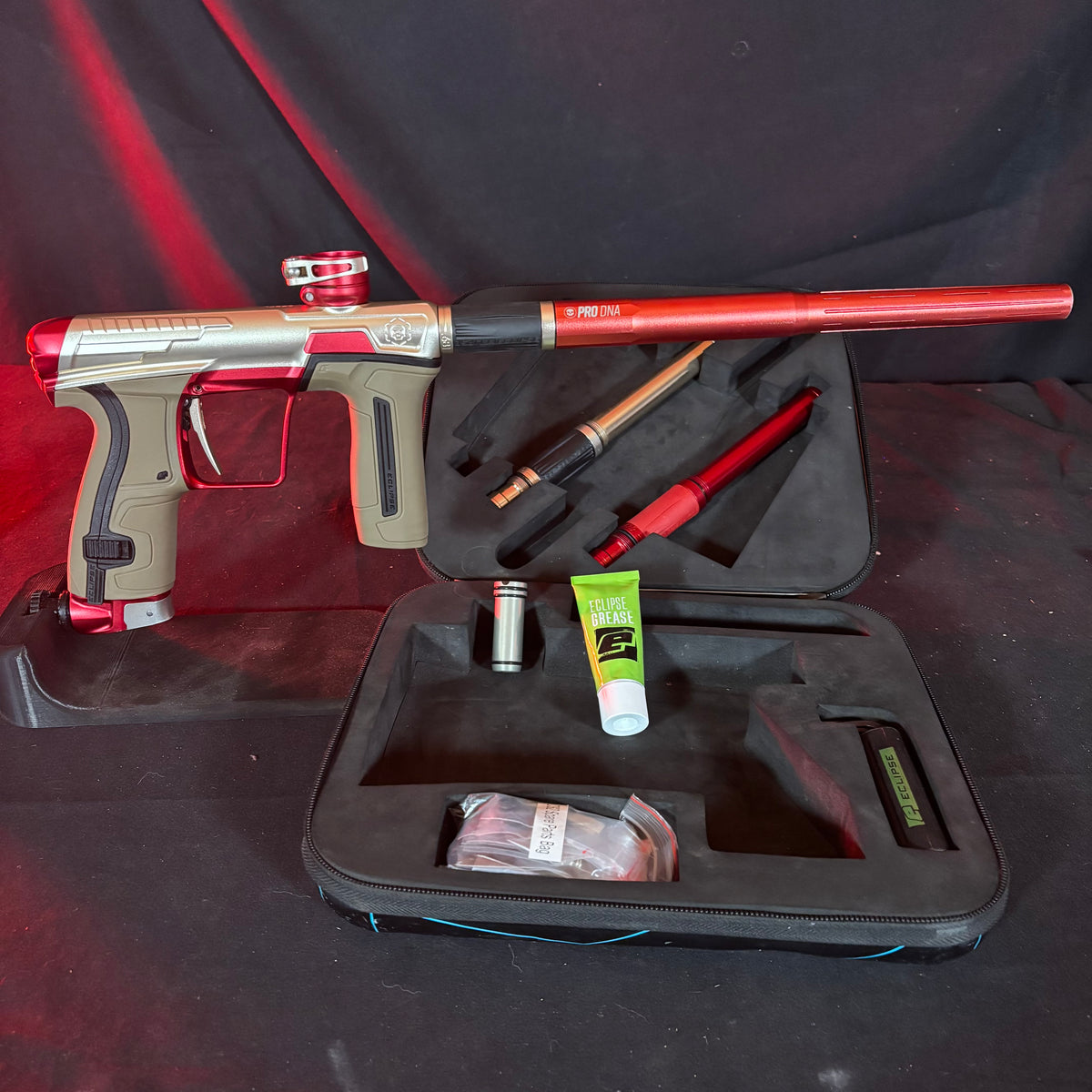 Used Infamous/Planet Eclipse CS2 Paintball Gun - Sandstone/Red w/ FDE