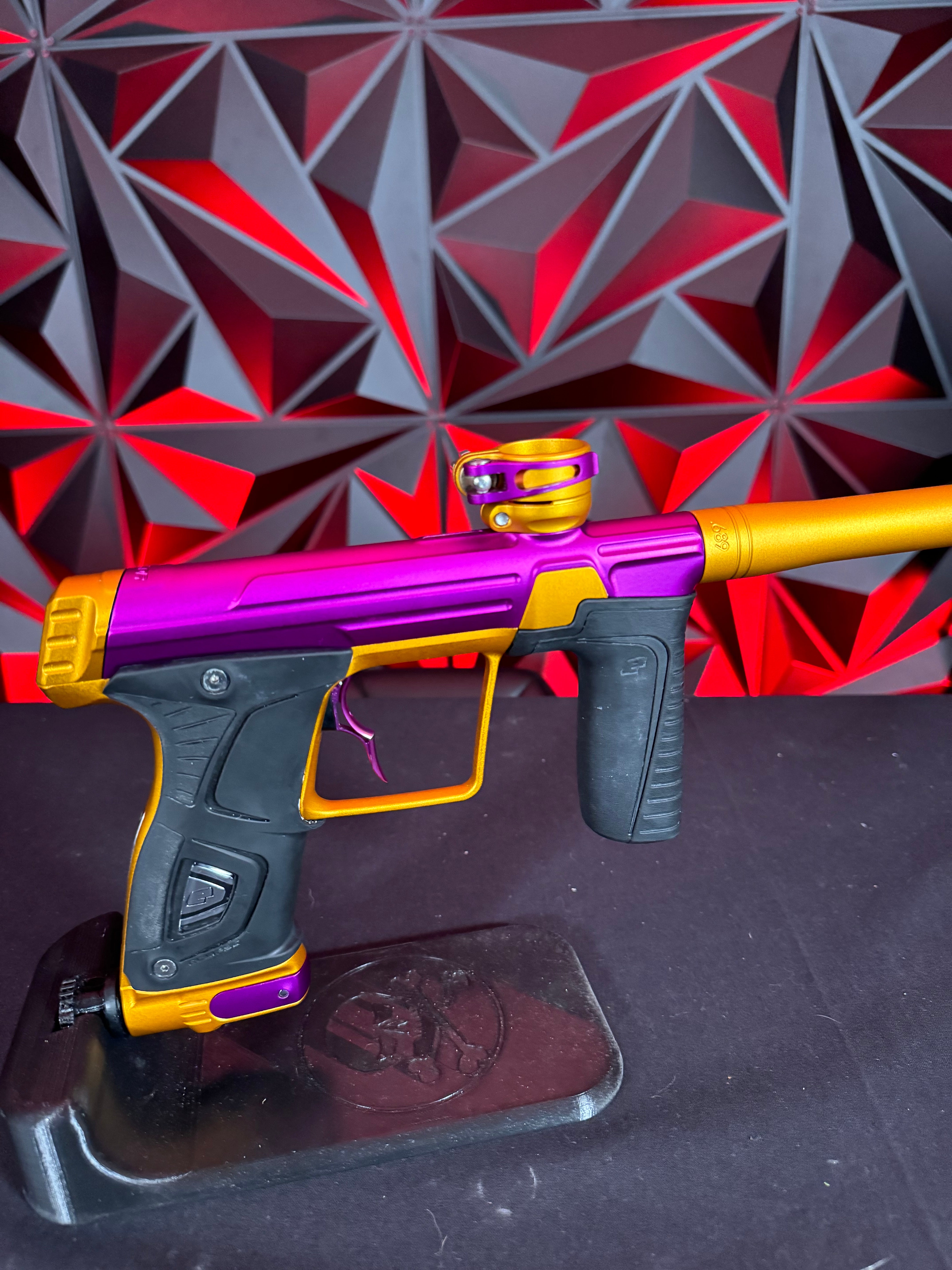 Used Planet Eclipse Gtek 170r Paintball Gun - Purple/Orange w/Infamous Deuce Trigger