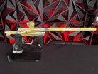 Used Planet Eclipse LV1.1 Paintball Gun - Custom Anno Silver/Yellow Tiger w/Deuce Trigger, TechT Bolt, White & Black Grip Kit