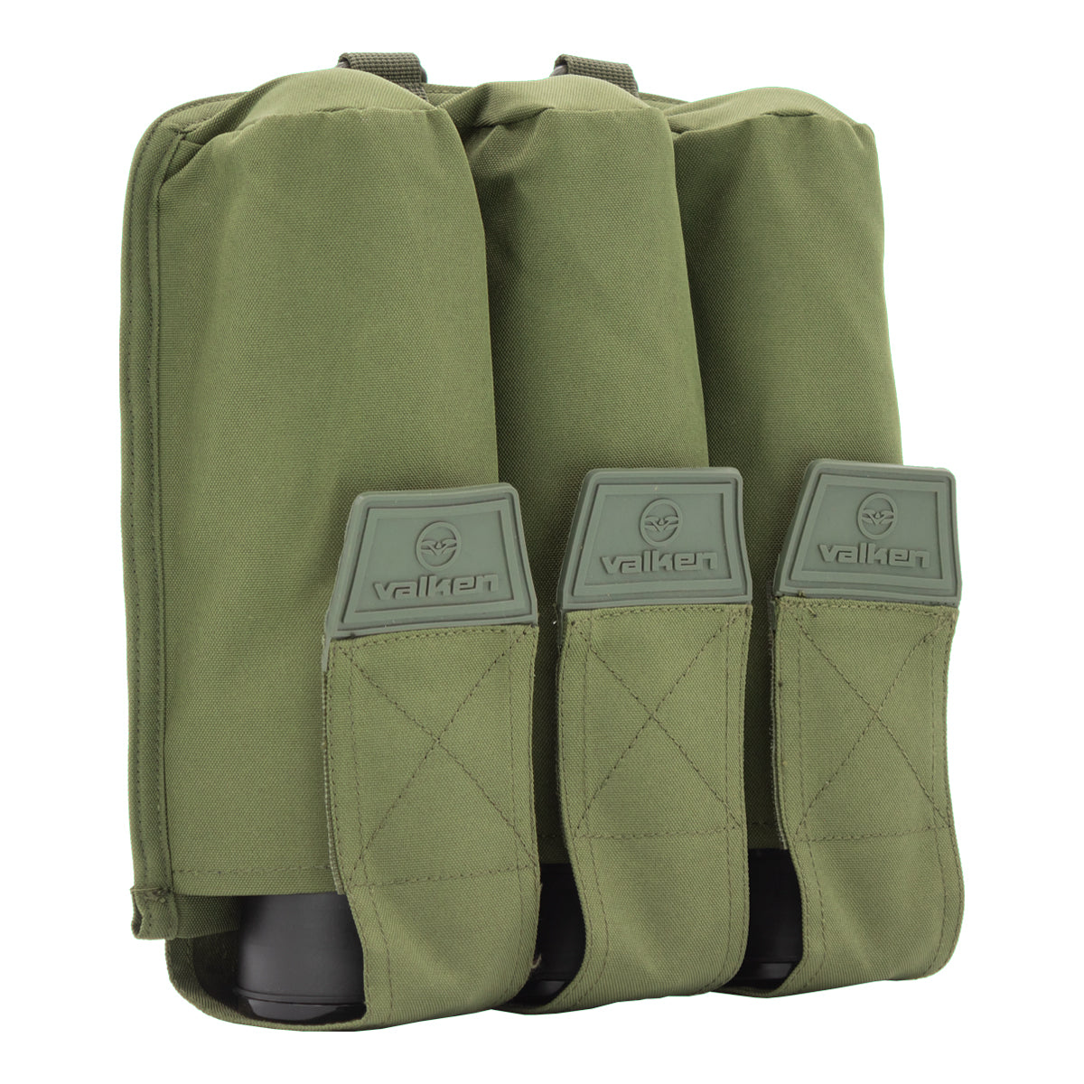 Valken 3 Pod Molle Paintball Pod Pouch - CHOOSE YOUR COLOR! Olive