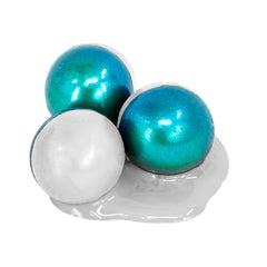 Valken Merica® 2-Tone Metallic 0.68 Cal Paintballs - 2000 Count Metallic Blue/White Shell - White Fill