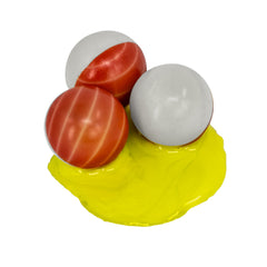 Valken Merica® 2-Tone Metallic 0.68 Cal Paintballs - 2000 Count Metallic Red/White Shell - Yellow Fill