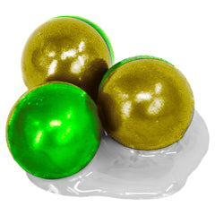 Valken Merica® 2-Tone Metallic 0.68 Cal Paintballs - 2000 Count Metallic Green/Yellow Shell - White Fill