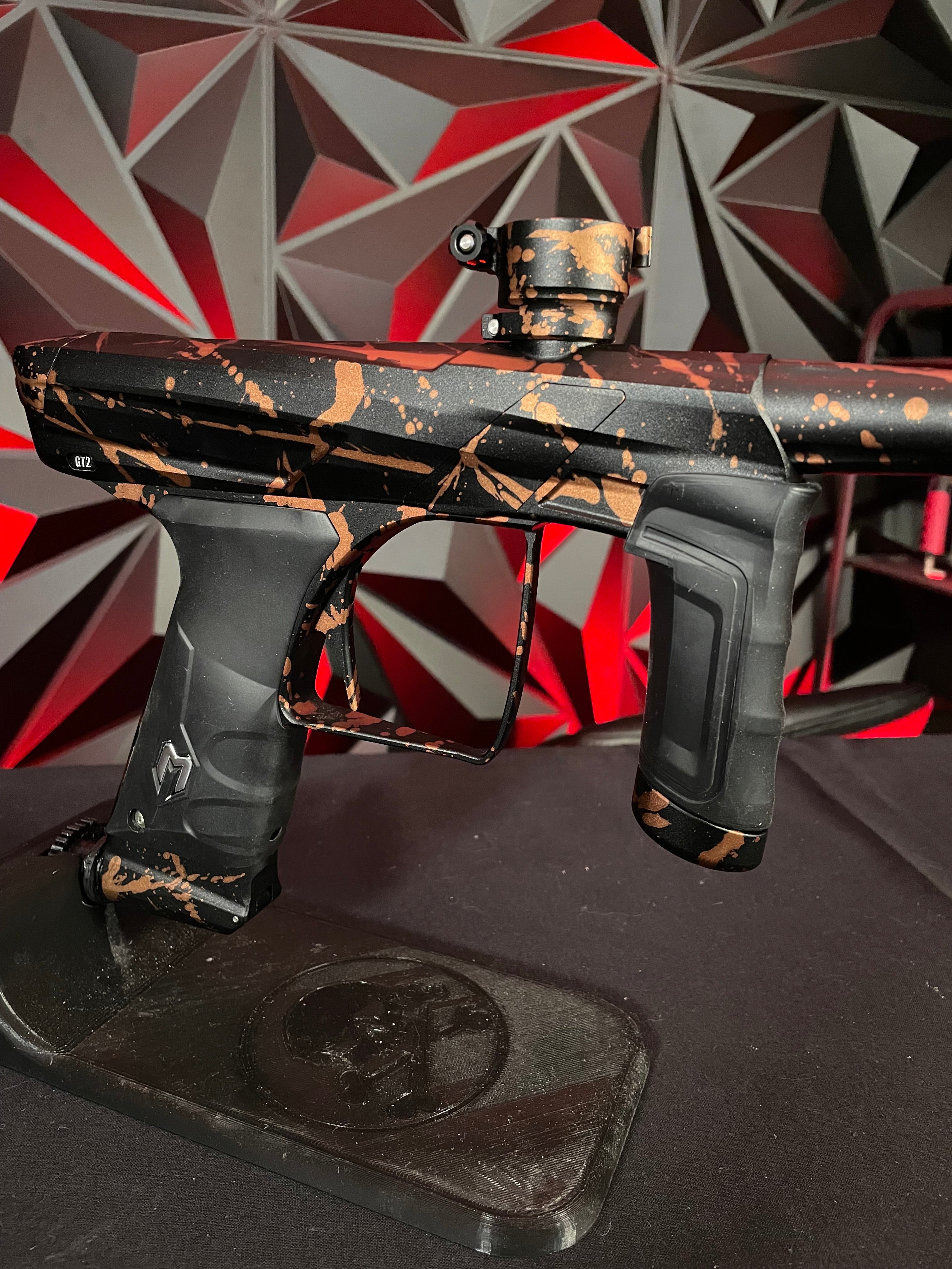 Used MacDev GT2 Paintball Gun - Black/Bronze w/ Ikaika Warrior Helmet