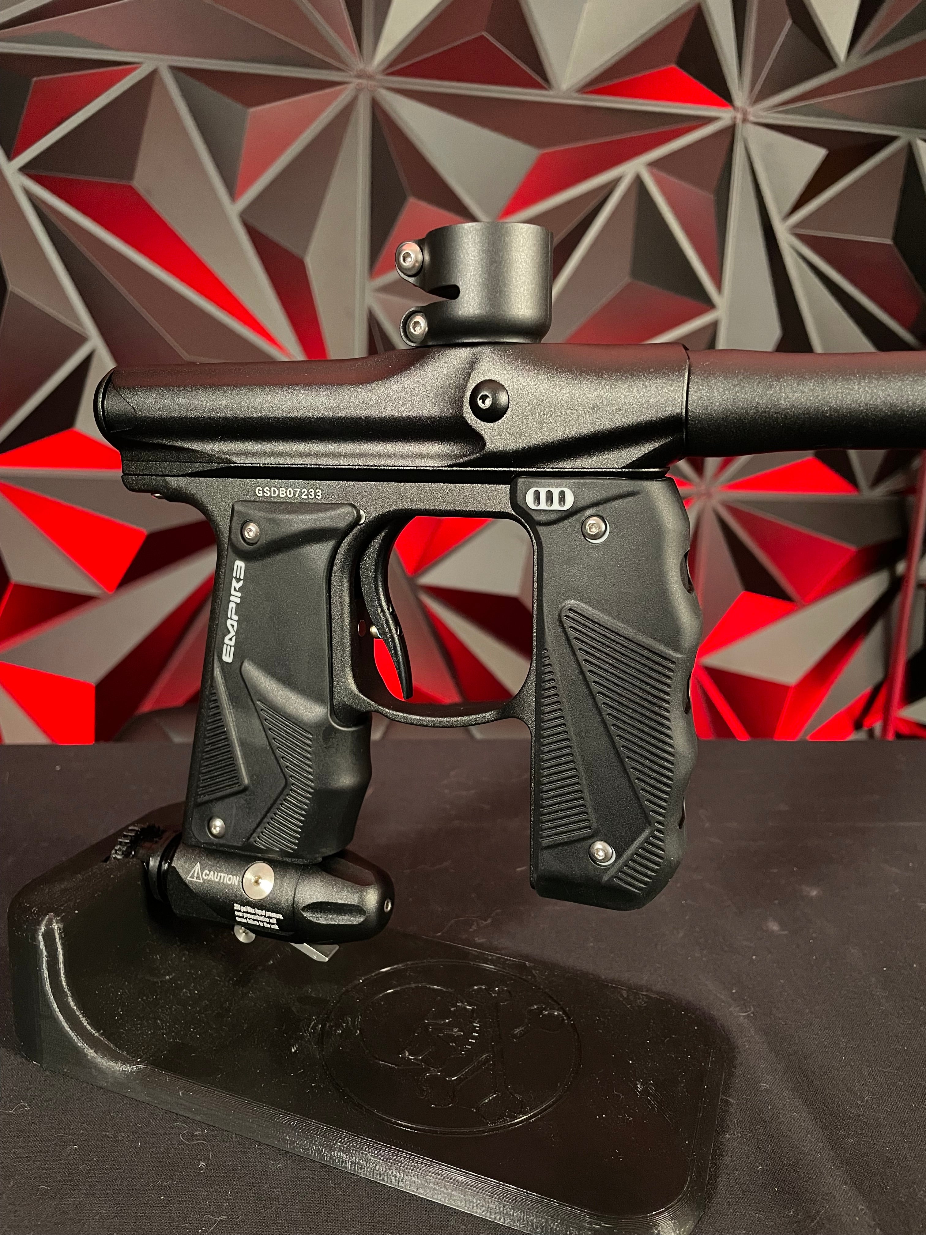 Used Empire Mini GS Paintball Gun - Dust Black w/ 2 Piece Barrel