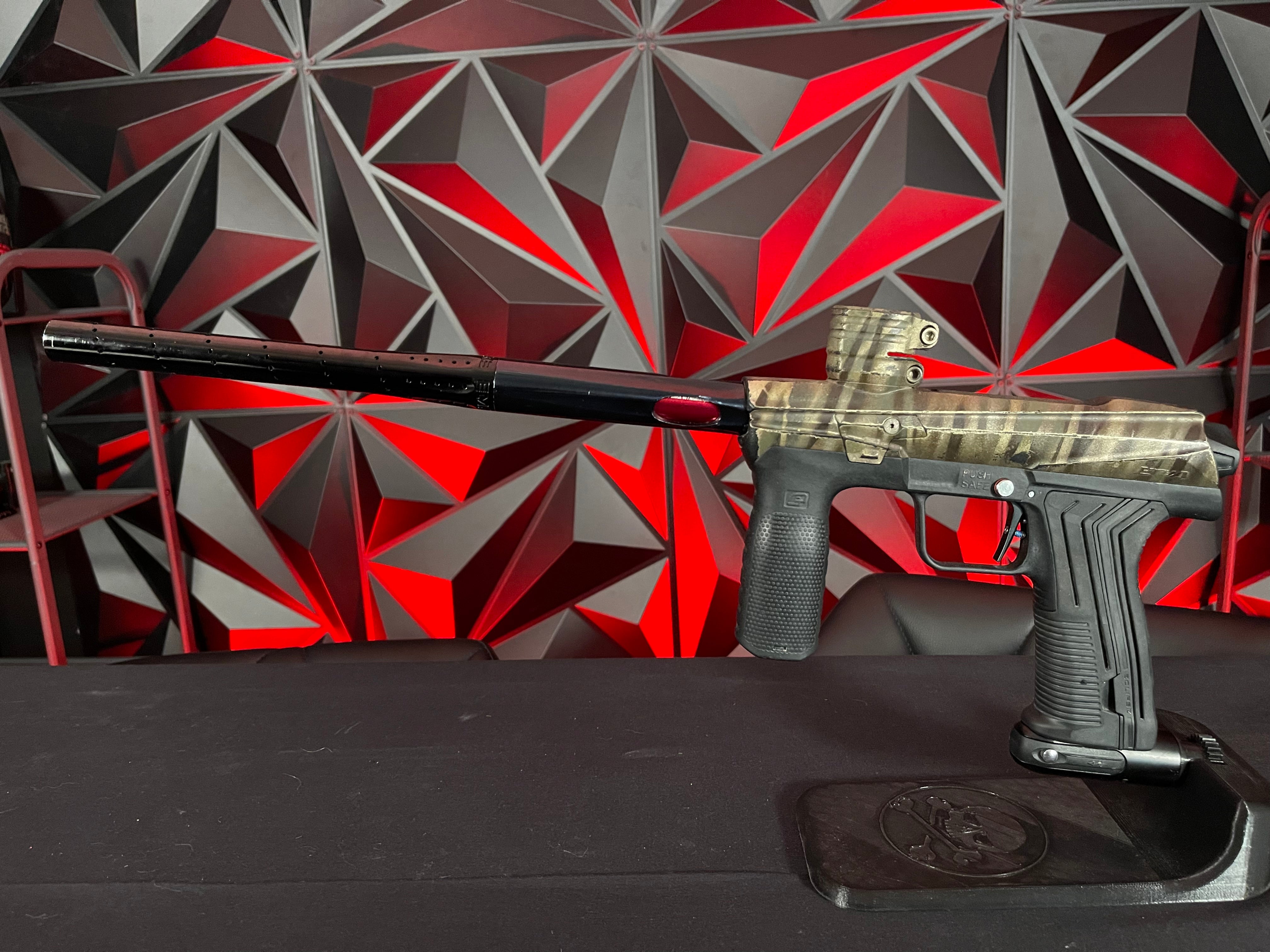Freak System Used Planet Eclipse Etha 3M Paintball Marker - Tiger Camo w/Freak Barr ...