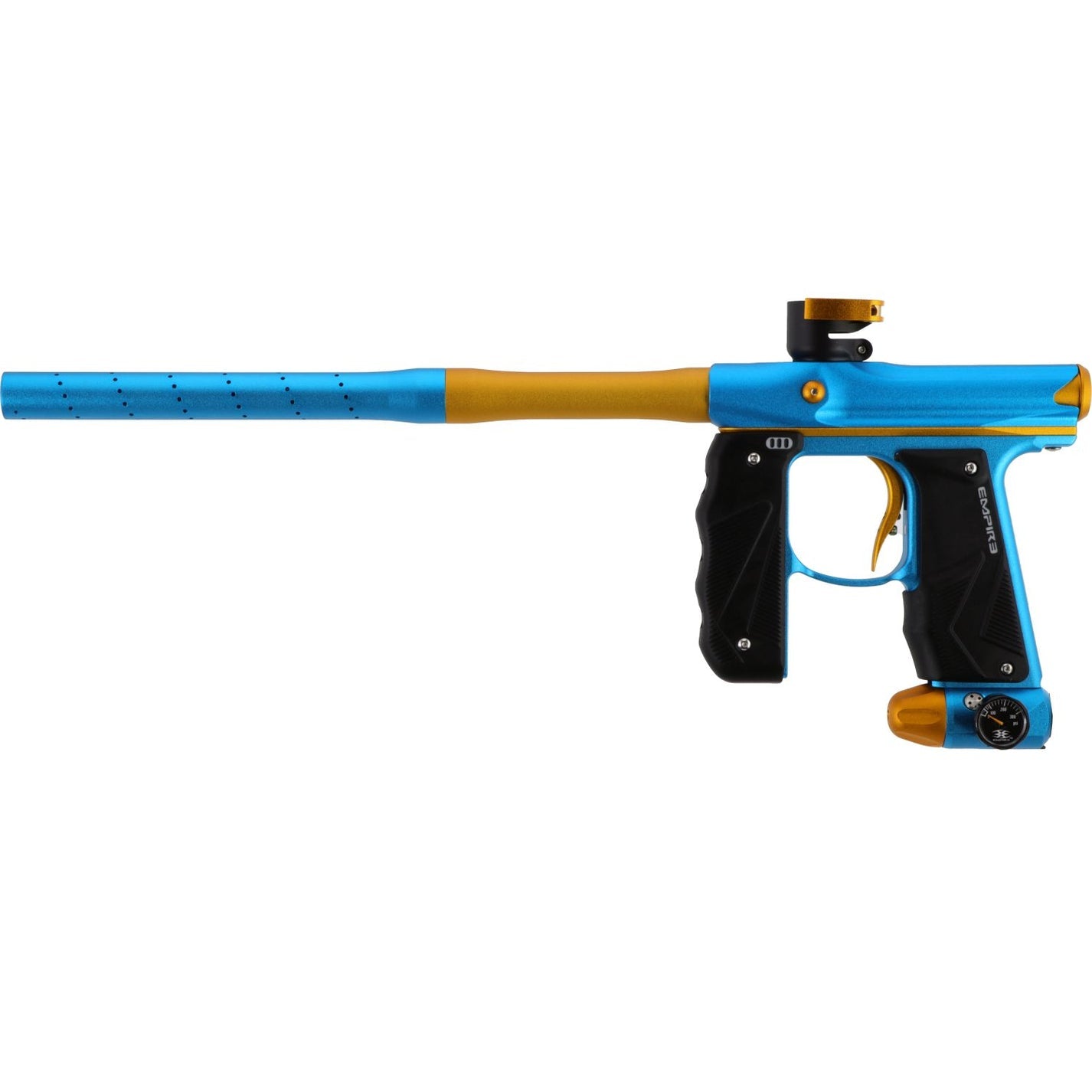 Empire Paintball Mini GS Marker w/ 2 Piece Barrel - Dust Aqua/Dust Gold