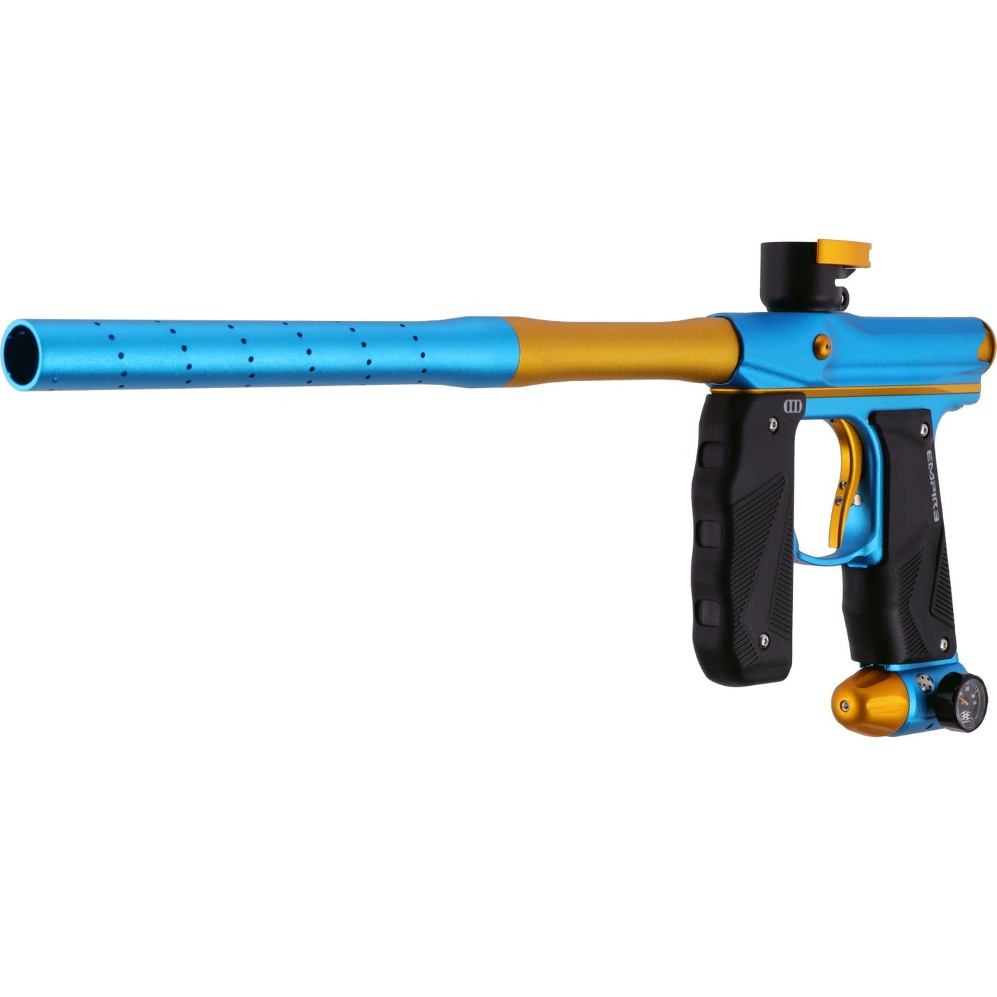 Empire Paintball Mini GS Marker w/ 2 Piece Barrel - Dust Aqua/Dust Gold