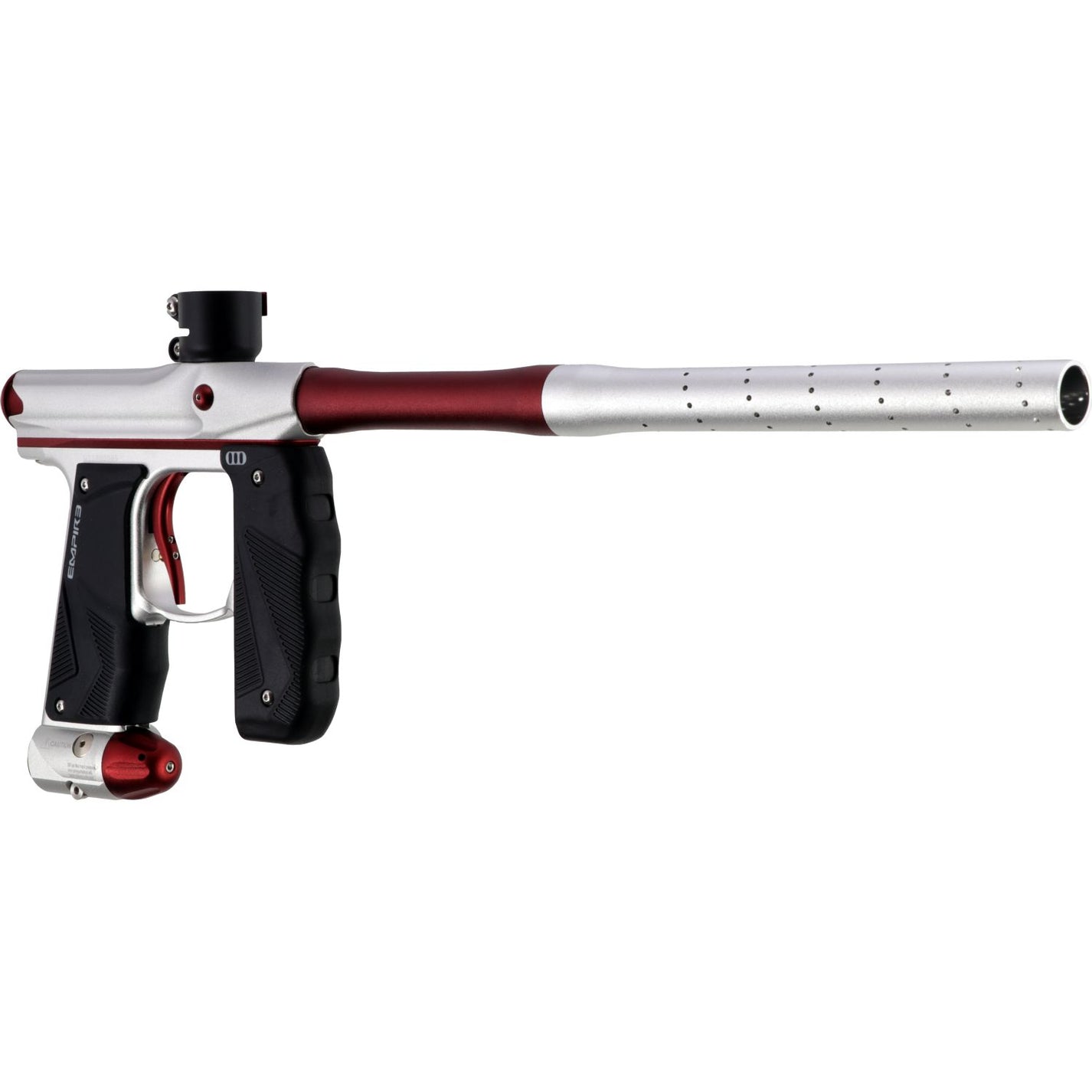 Empire Paintball Mini GS Marker w/ 2 Piece Barrel - Dust Silver/Dust Red