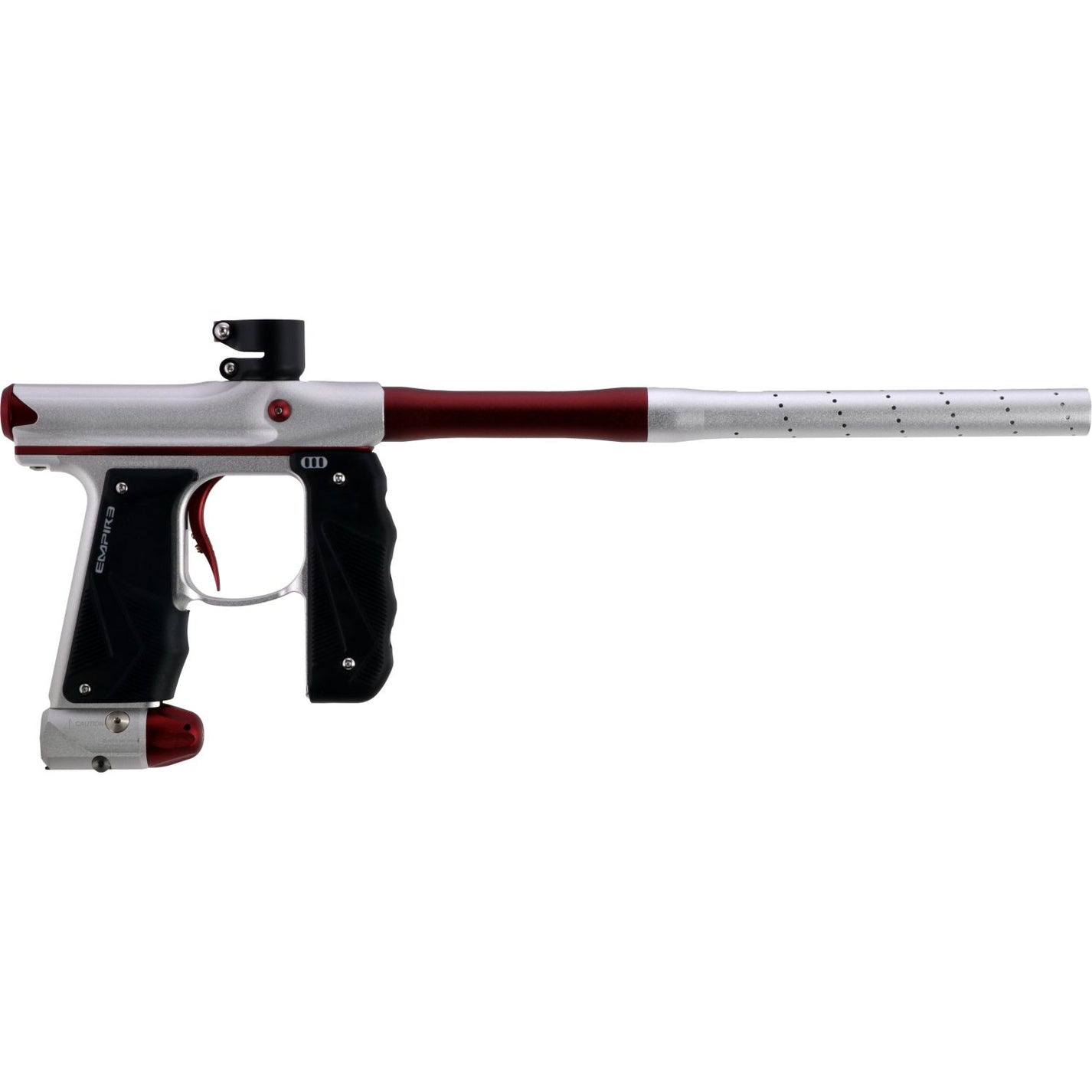 Empire Paintball Mini GS Marker w/ 2 Piece Barrel - Dust Silver/Dust Red