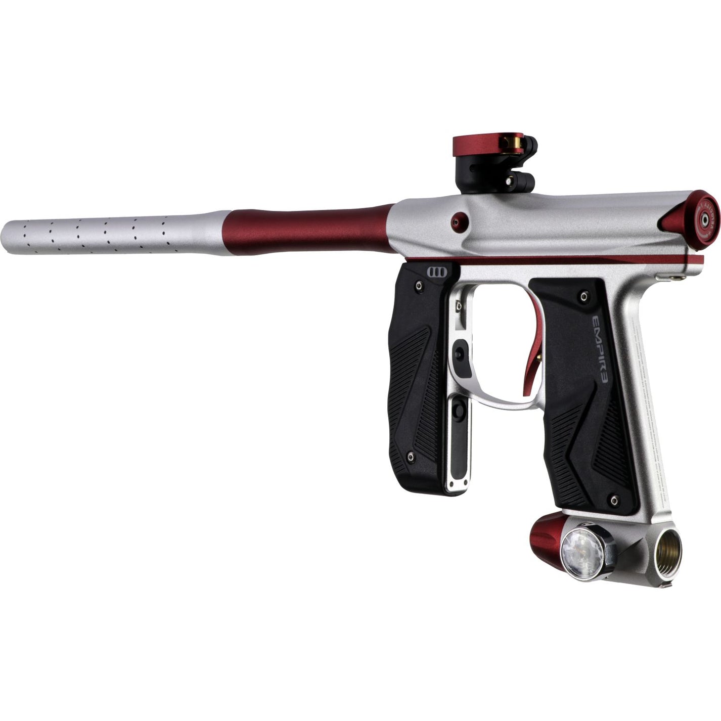 Empire Paintball Mini GS Marker w/ 2 Piece Barrel - Dust Silver/Dust Red