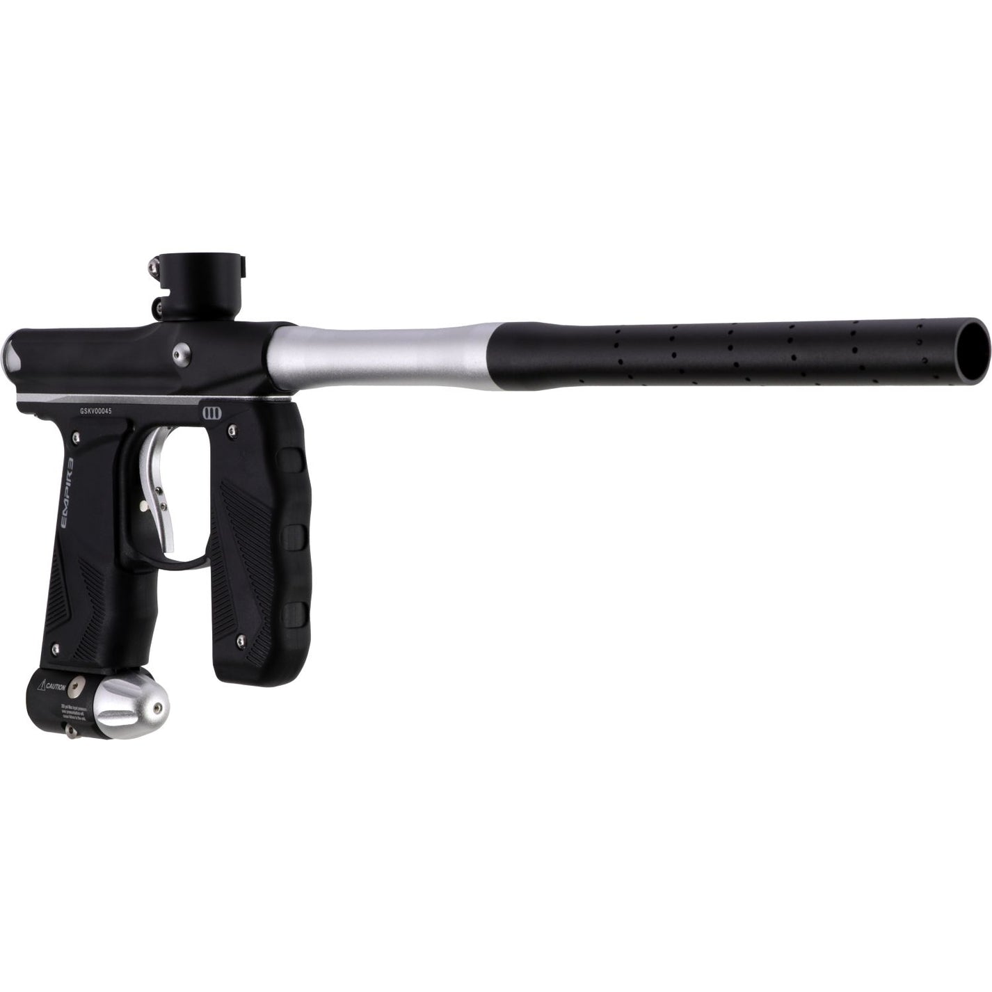 Empire Paintball Mini GS Marker w/ 2 Piece Barrel - Dust Black/Dust Silver