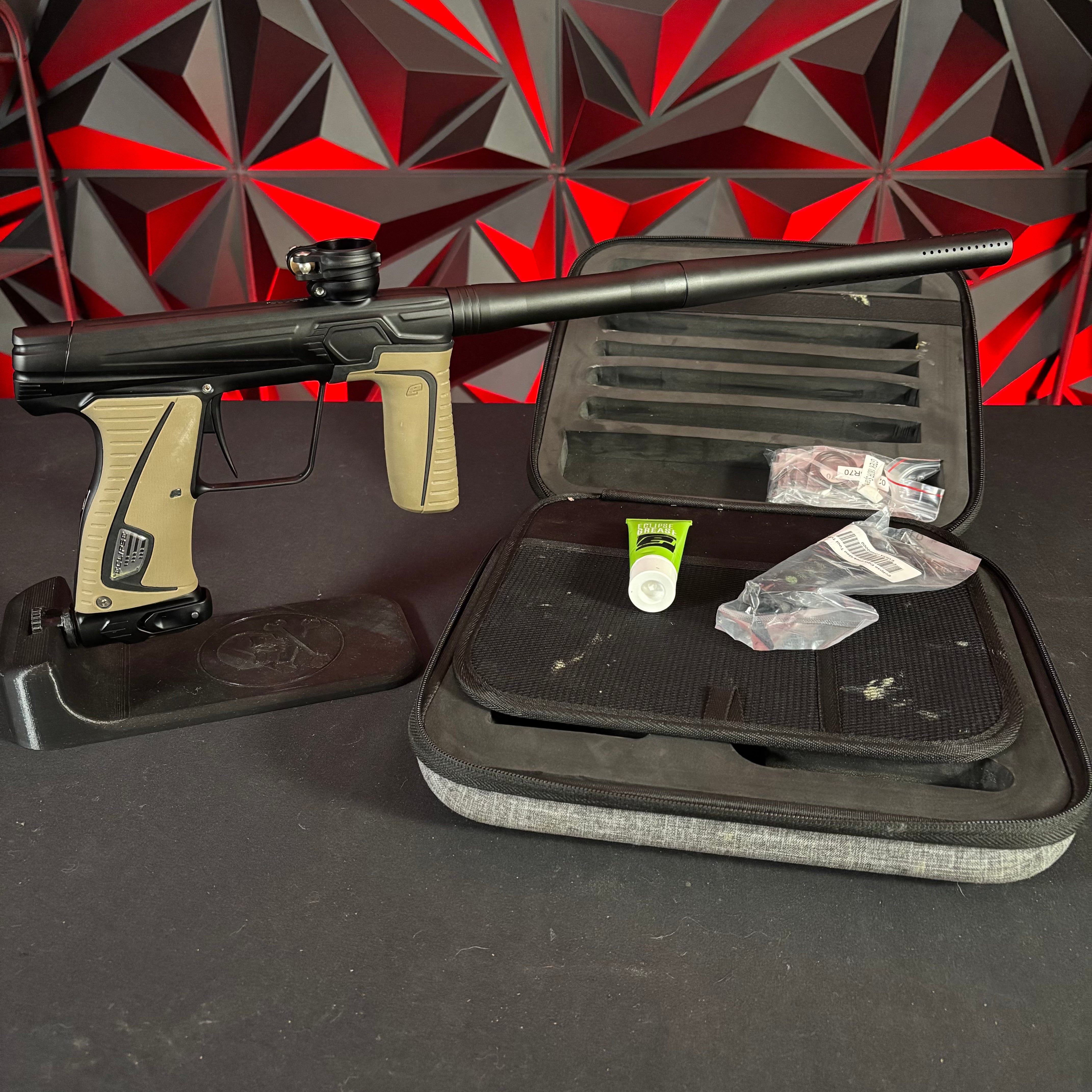 Used Planet Eclipse Gtek 180R Paintball Gun - Midnight /w FDE Grips