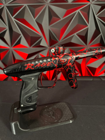 Used DLX LUXE "Project" TM40 Paintball Gun - Rage Black/Red Splash