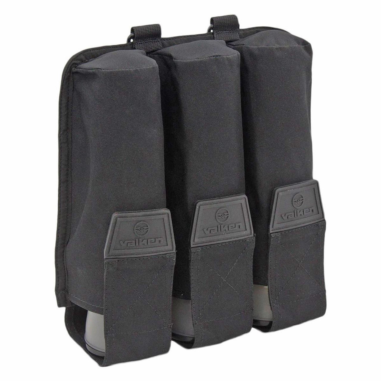 Valken 3 Pod Molle Paintball Pod Pouch - CHOOSE YOUR COLOR! Black