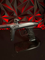 Used DLX TM40 Paintball Gun - Polished Pewter/Dust Pewter w/Infamous Deuce Trigger *Right side eye cover is Polished Black*