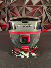 Used Virtue Spire 3 Paintball Loader - Slate Grey/Red (Fire) w/ Rain Lid