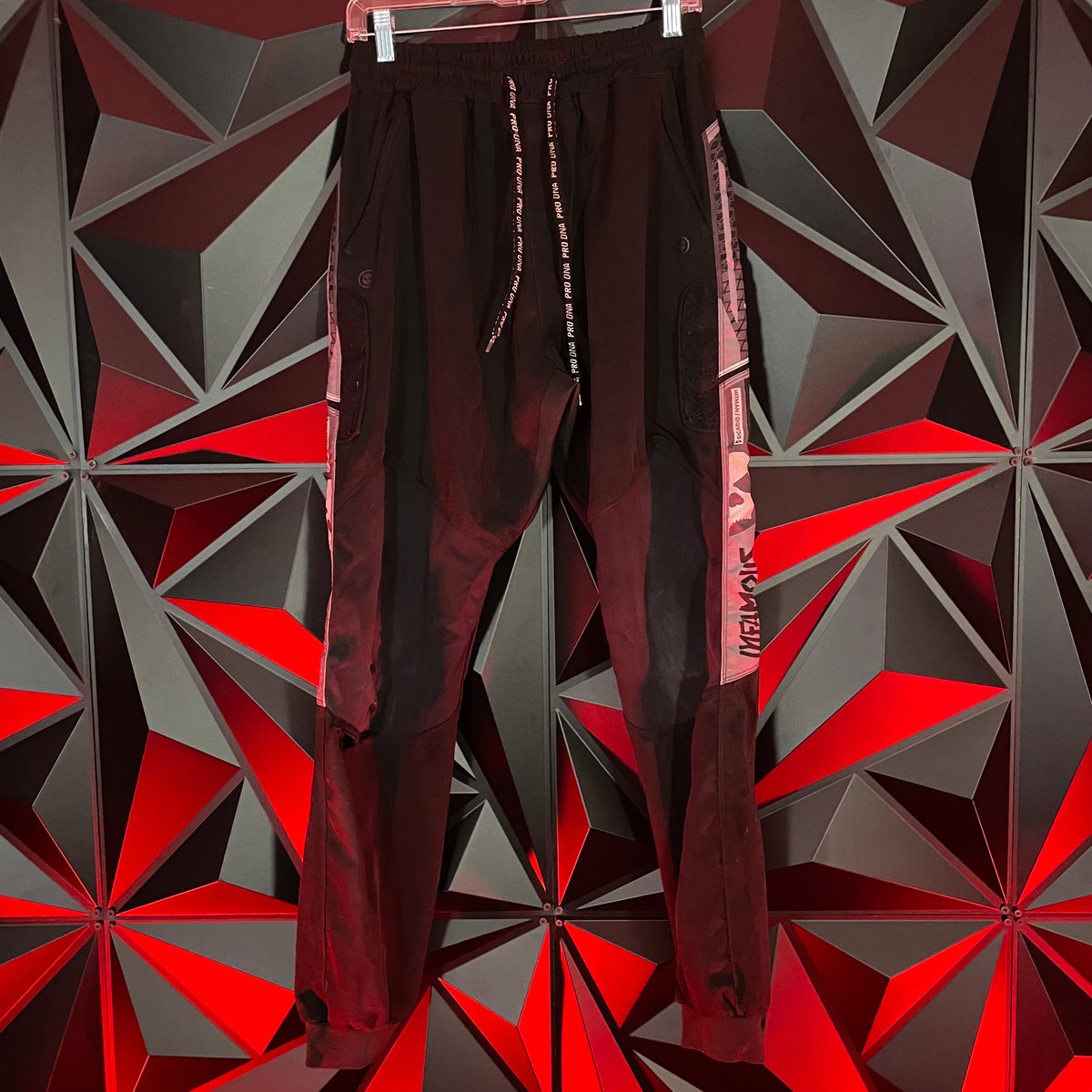 Used Infamous Pro DNA Sicario Jogger Paintball Pants Large Black/G
