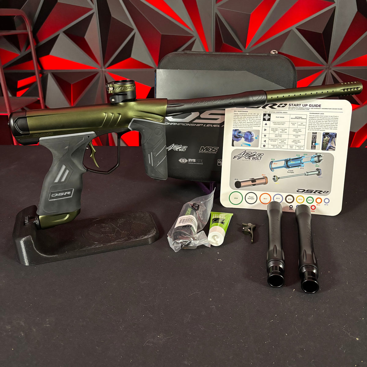 Used Dye DSR+ Paintball Gun - Olive/Black - IM Pro Kit (Installed)