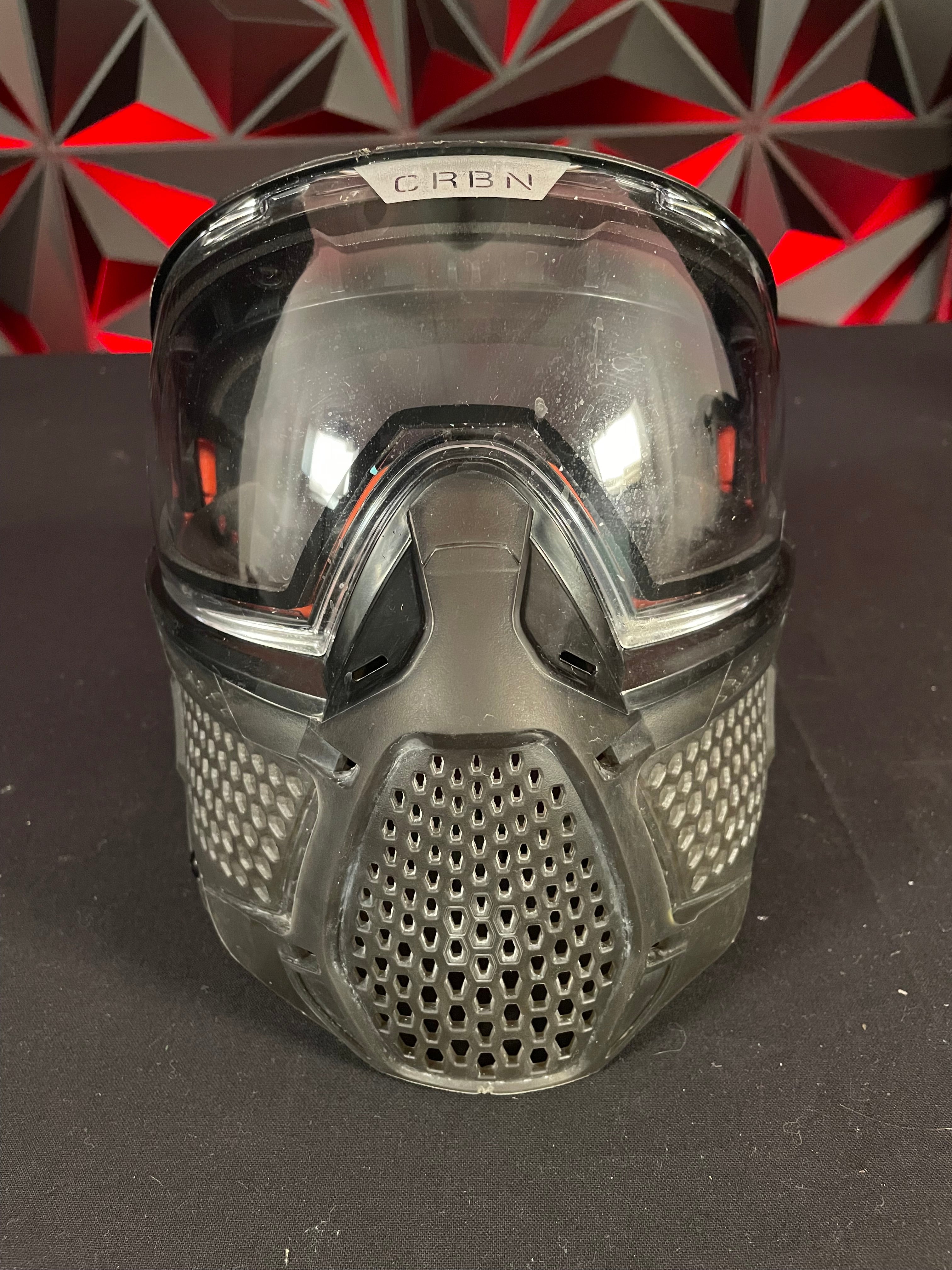 Used Carbon Zero Pro Paintball Mask More Coverage Pro Smoke