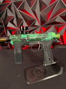 Planet Eclipse Emek 100 Paintball Gun w/ Custom Green Body w/Matching Spire IR2, Aftermarket trigger, Shaft FR Barrel,