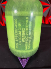 Used Ninja Lite 68/4500 Paintball Tank - Lime