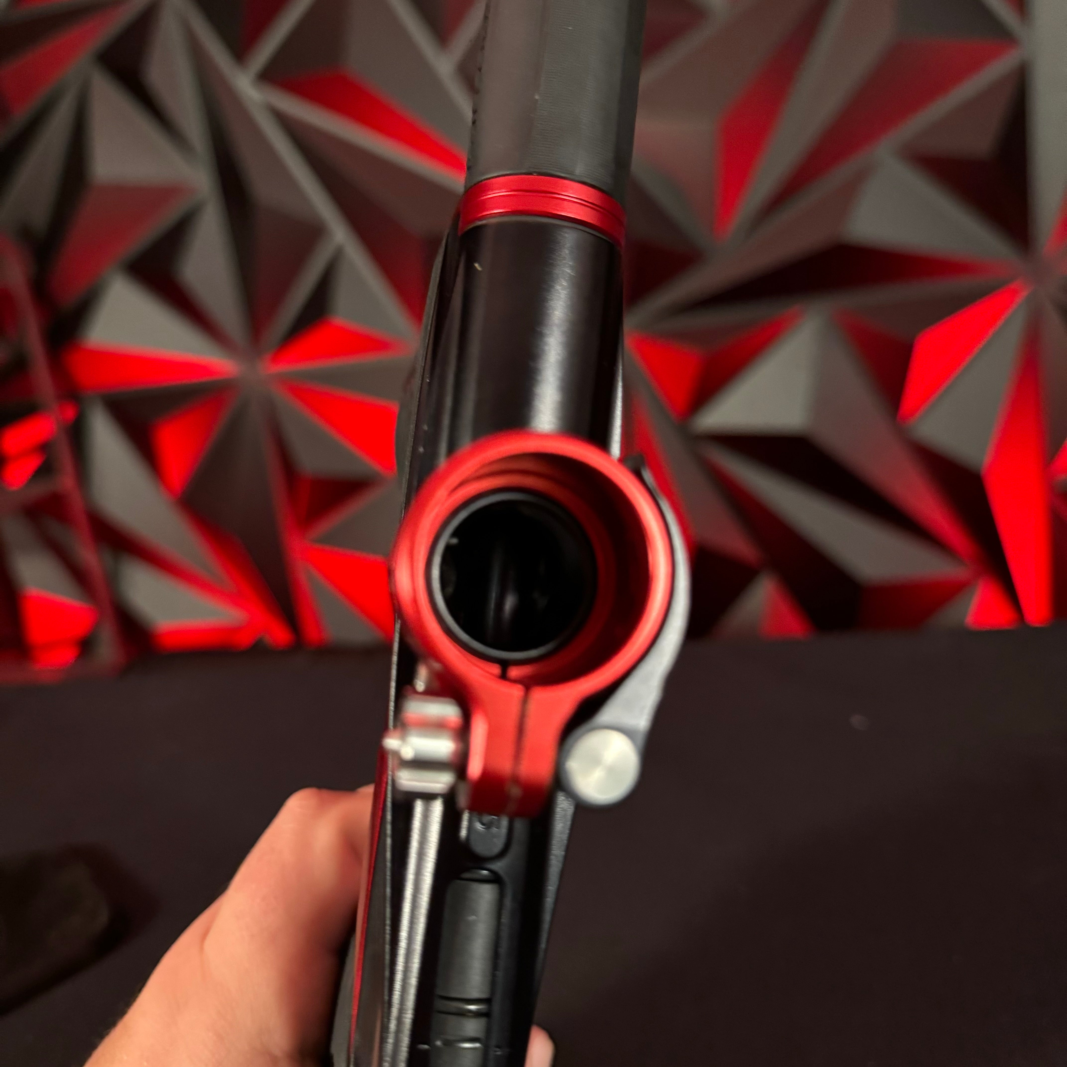 Used Planet Eclipse LV2 Paintball Gun - Black/Red w/ Raptor Deuce Trig