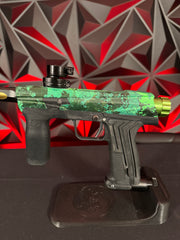 Planet Eclipse Emek 100 Paintball Gun w/ Custom Green Body w/Matching Spire IR2, Aftermarket trigger, Shaft FR Barrel,