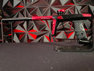 Used DLX Luxe X Paintball Gun - Dust Black / Gloss Red w/ Infamous Deuce Trigger