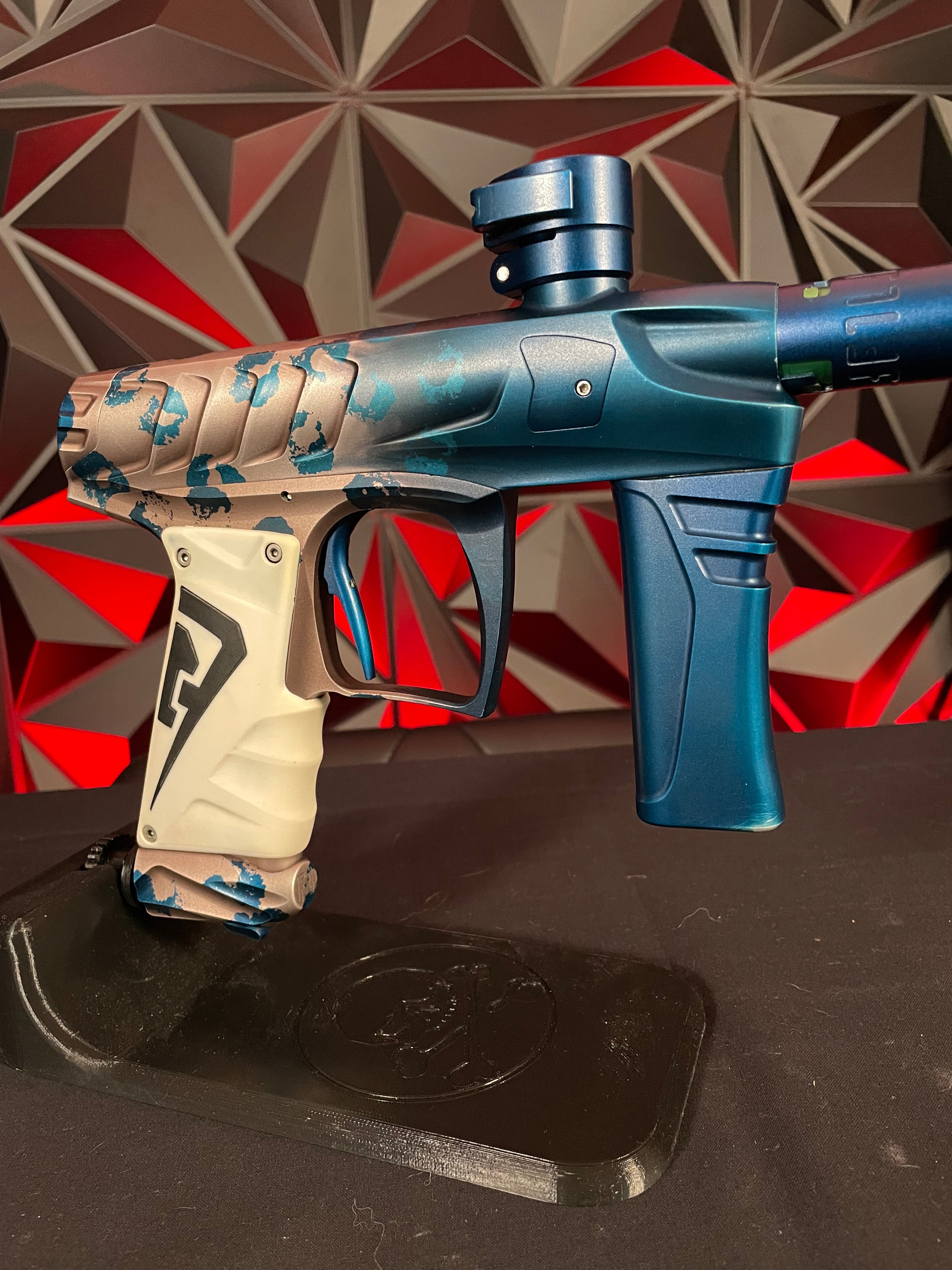 Field One Force Paintball Gun - Blake Yarber Blue Leopard Signature Series w/ Full Acculock Barrel Insert Kit (6 Inserts)