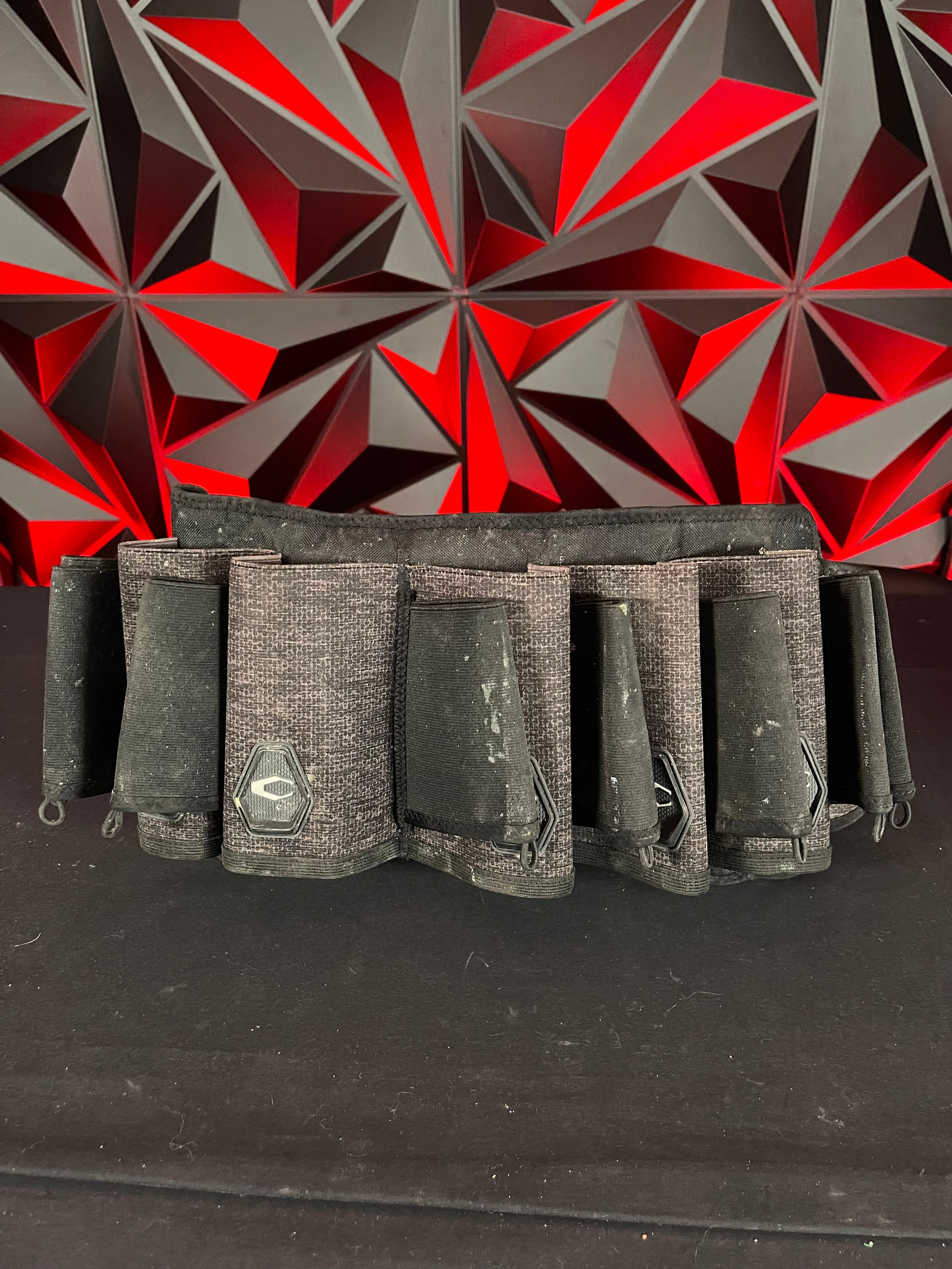 Used Carbon CC Paintball Harness 5 + 7 Heather Grey Large/XL