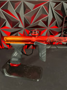 Used Dye DSR Paintball Gun - Orange/Red Fade (Tequila Sunrise) w/Flex Face Bolt/Flex Flow Can, Carbon IC Barrel