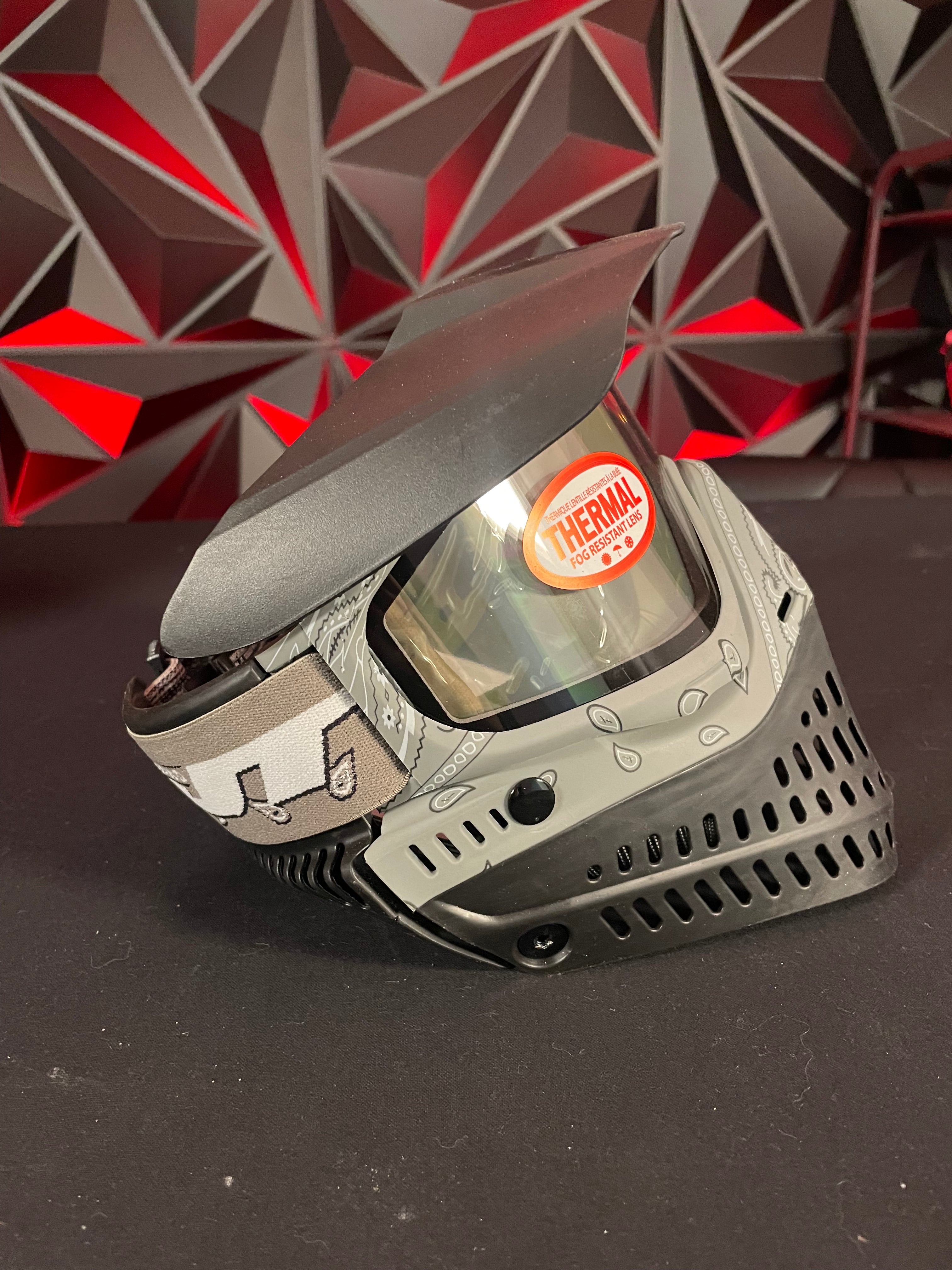 Used JT Proflex Paintball Mask - LE Bandana Grey w/Clear Lens