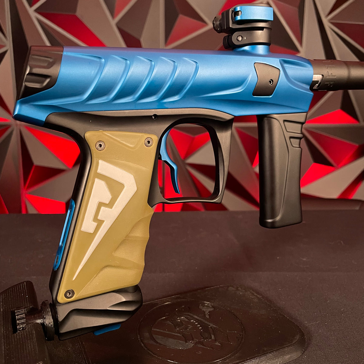 Used Field One Force Paintball Gun - Dust Blue / Black w/ Black Out Ki